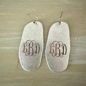 Sterling silver initial earrings